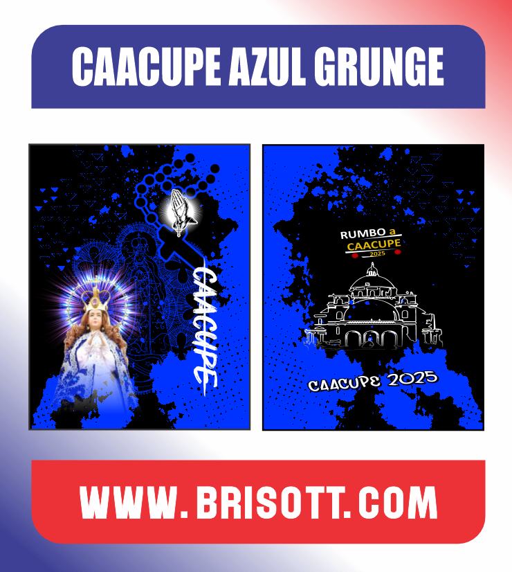 Recuadro CAACUPE AZUL GRUNGE